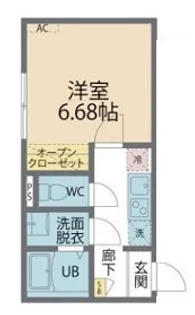 カインドネス本厚木ガーデンⅢ【103号室号室】の間取り