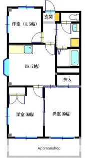 サンコート中里台パートⅤ【3階】の間取り