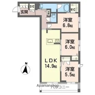 ウインド シュピール【4階】の間取り