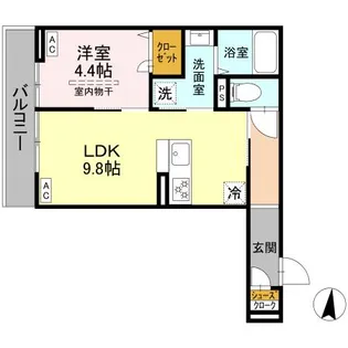 エリオント大和中央【3階】の間取り