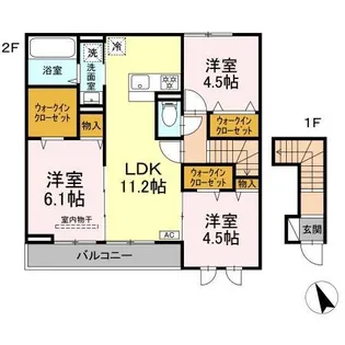 シャルマンいずみ【2階】の間取り