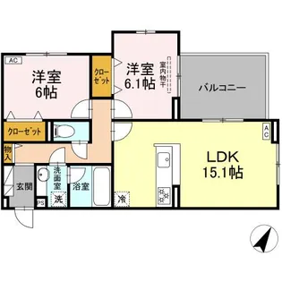 フェリーチェ【3階】の間取り