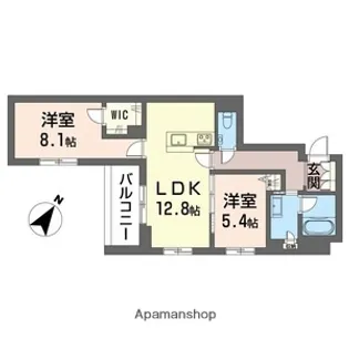 ココル登戸【3階】の間取り