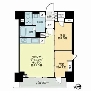 ザ・ライオンズフォーシア鶴見【9階】の間取り