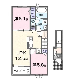 カフア テラス【2階】の間取り