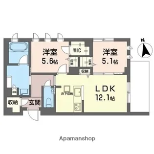 フェール シュヴァル【3階】の間取り
