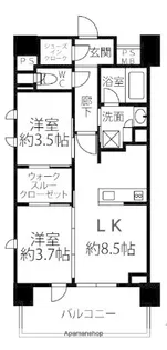 クリオラベルヴィ横濱サウス【3階】の間取り