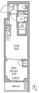 クラリティア馬込【1階】の間取り