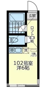 ユナイト市場キューピット【1階】の間取り