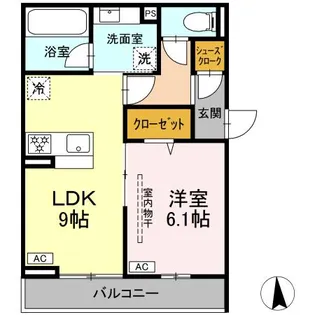 エスペリア栄町【2階】の間取り