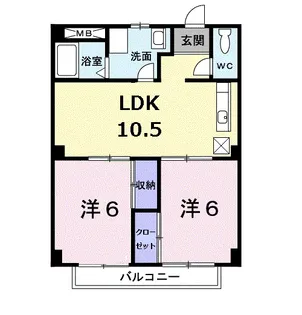 ブルーベリーハウスC【2階】の間取り