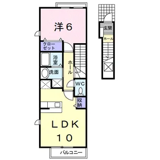 アイリスA【2階】の間取り