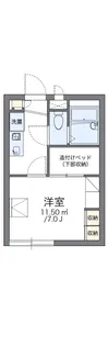 レオパレスミモザ【1階】の間取り