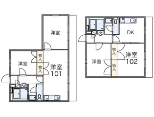 レオパレスOISO【1階】の間取り
