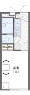 レオパレスグリーンパーク深谷【1階】の間取り