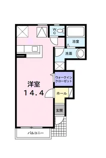 リバティーベル天神【1階】の間取り