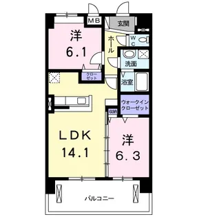 グランツ・フィオーレ【4階】の間取り