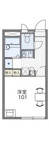 レオパレスルートワン今宿【1階】の間取り