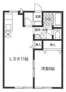 中央公園参番館【102号室号室】の間取り