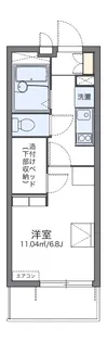 レオパレスアルカディア北矢名【1階】の間取り