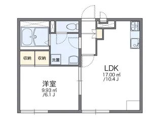 レオパレスつつみⅢ【2階】の間取り