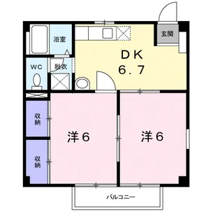リバーサイド矢作【1階】の間取り