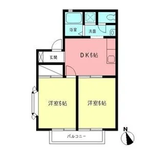 サンパレス網久保Ⅱ【203号室】の間取り