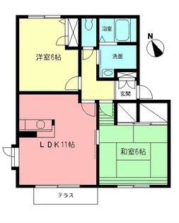 ベルデュールFⅡ【1階】の間取り