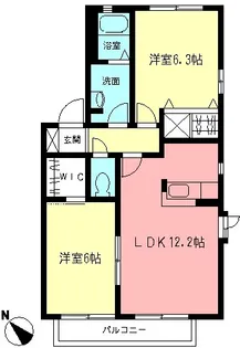 アリエスⅡ【2階】の間取り
