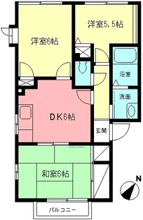 ネオフォンテーヌⅡ【2階】の間取り