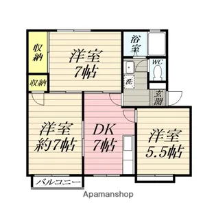 寺ノ上サニーコート Ⅱ【2階】の間取り
