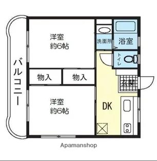 コーポ緑が浜【1階】の間取り