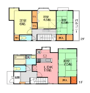 神奈川県平塚市田村9丁目【一戸建】の間取り