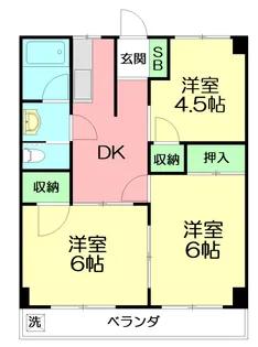 清水マンション【3階】の間取り
