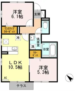 リバーハイム【1階】の間取り