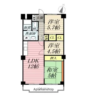 サン80湘南台【2階】の間取り
