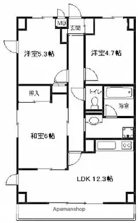 マイメゾン湘南二番館【3階】の間取り