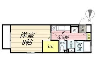 レジデンス湘南【1階】の間取り