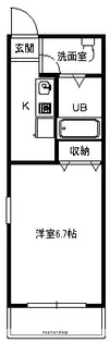 メゾンドゥメール【1階】の間取り