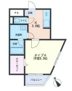 パルフェMKI【101号室】の間取り