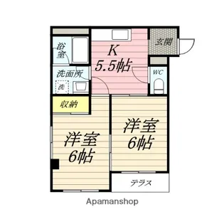 シャローム八重咲【1階】の間取り