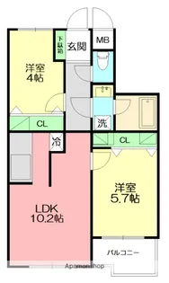 ピア湘南夕陽ケ丘【3階】の間取り