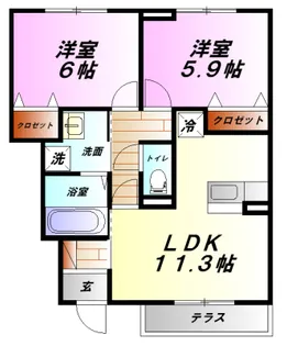 ラフォレスト【1階】の間取り
