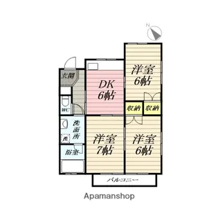 クレスト南足柄【2階】の間取り