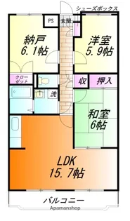 メゾングラシア【3階】の間取り