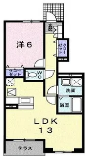 ラプスフェルト【1階】の間取り