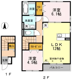 ソレイユ【2階】の間取り