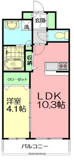 プラハ湘南藤沢ブリエ【6階】の間取り