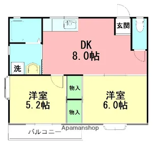 ドゥエルジョイ【2階】の間取り