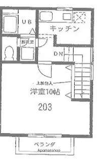 ノーブル富水【2階】の間取り